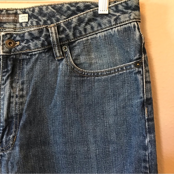 Van Heusen Classic Fit Blue Jeans Size 34 x 32 - Picture 7 of 14